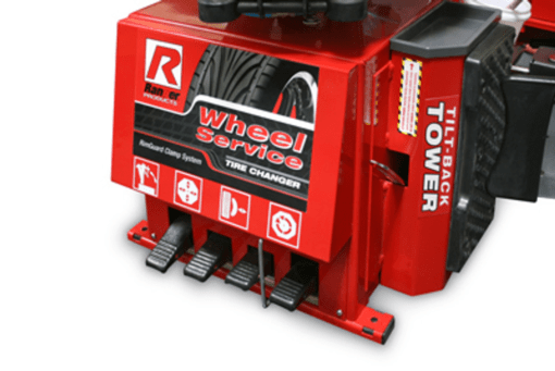 Ranger R76atr Tilt-back Tire Changer With Assist Tower - Yellow/gray