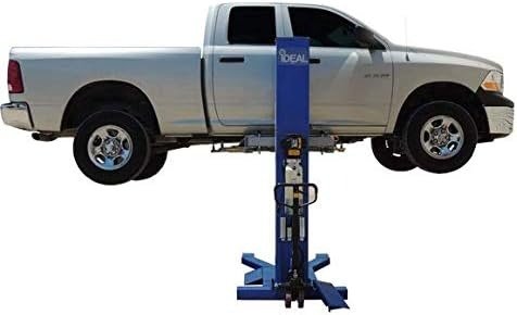 Ideal Mobile Single Column Automotive Lift- 6000lb Capacity Blue/Gray MSC-6KLP