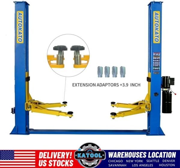 11000lbs 4.0HP 2 Post Lift Car Lift for Home/Shop/Garage Two Post Lift 2 Post Car Lift Auto Lift Automotive Lift (11000lbs Lift)