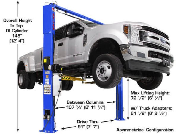 Atlas Platinum PVL-10 ALI Certified Two Post Lift 10,000 lbs. Capacity