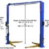 Atlas Platinum PVL-10 ALI Certified Two Post Lift 10,000 lbs. Capacity