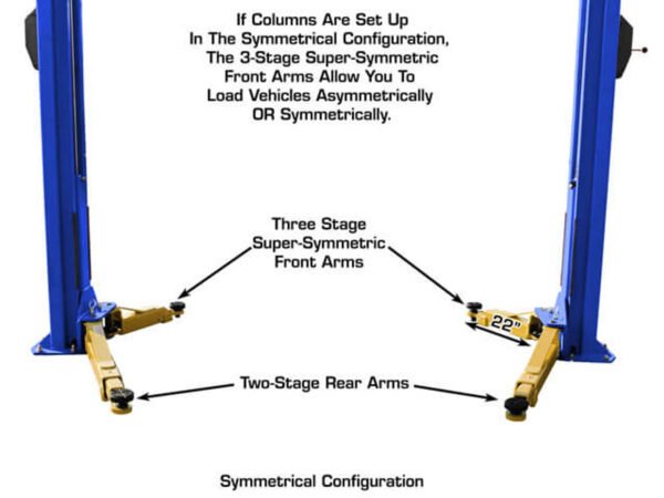 Atlas Platinum PVL-10 ALI Certified Two Post Lift 10,000 lbs. Capacity