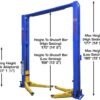 Atlas Platinum PVL-12 ALI Certified 12,000 Lbs. Capacity 2 Post Lift (Blue)