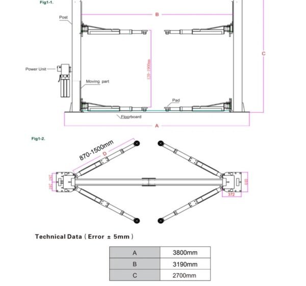 s-l960-94-1.jpg KATOOL 10000lbs 2 Post Car Lift. Two Posts Lift Auto Shop Home car Hoist Red