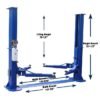 ASEplatinum TP12KFX Heavy-Duty Floor Plate Two Post Lift