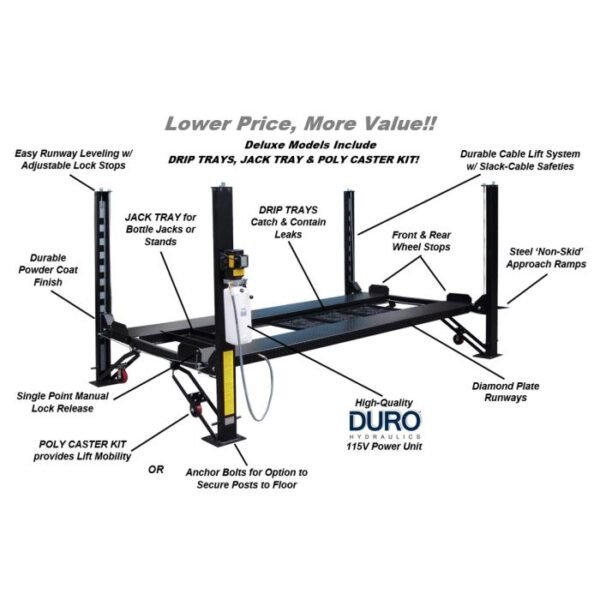 Tuxedo FP8K-DX Four Post Garage Lift